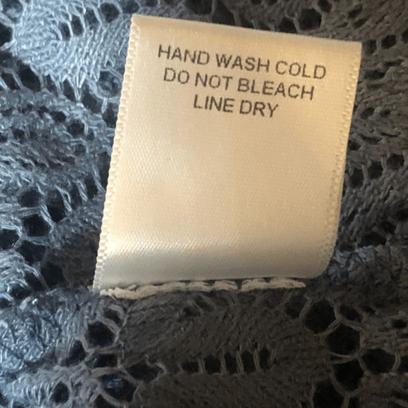 Chloe K Large Knit Lace Sweater Top Long Sleeve Delicate Cottagecore Grandmacore - Picture 10 of 10